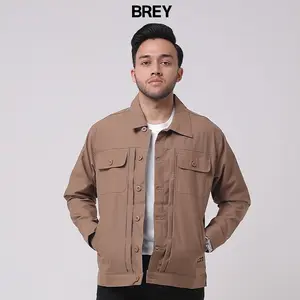 BREY Rex Jacket | Jaket Pria Trucker Motor Original Premium Jacket Semi Parka Distro Outer Outerwear Casual Kasual Cowok Cowo Keren Simple Basic Polos