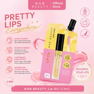 [TRAVEL SIZE] NAN BEAUTY Lip Gloss Oil untuk Bibir Kering dan Pecah-Pecah
