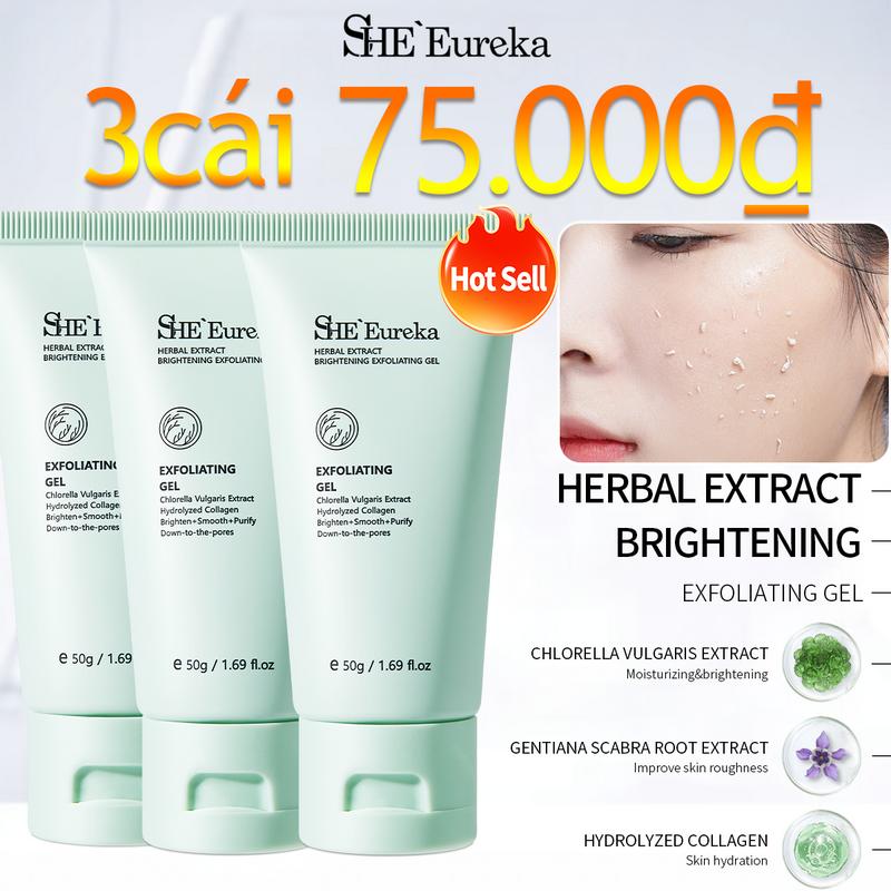  3PCS 75.000₫ SHE Eureka Chlorella Tẩy tế bào chết 50g tẩy tế bào chết toàn thân dưỡng ẩm cho nam và nữ  50G + 50G + 50G  