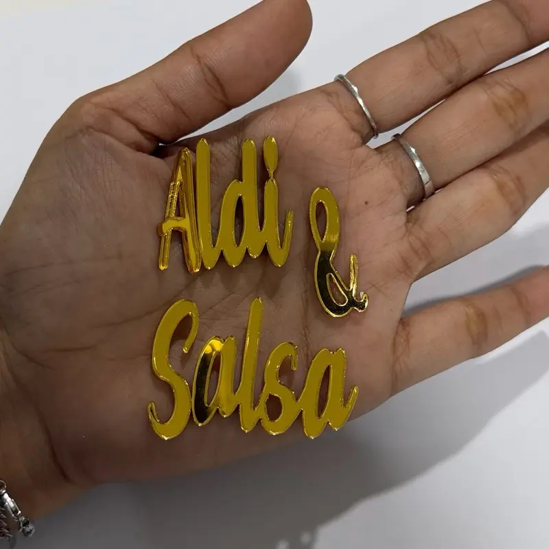 Tambahan Tulisan Akrilik untuk Mahar Kado Desain Eksklusif Cocok untuk Wedding & Hadiah Spesial