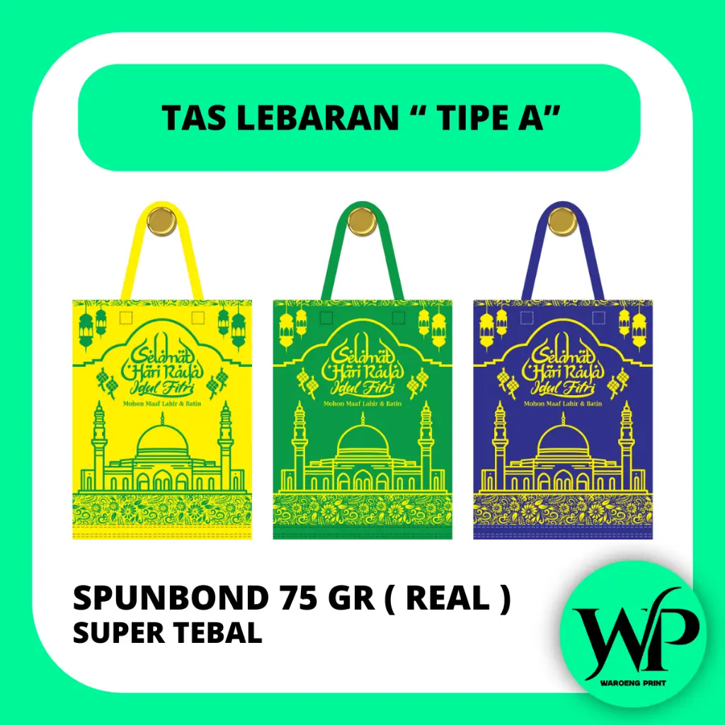 Tas Bingkisan Parcel Type A 75gr | Spunbond Lebaran Idhul Fitri 1446 Hijriah 2025