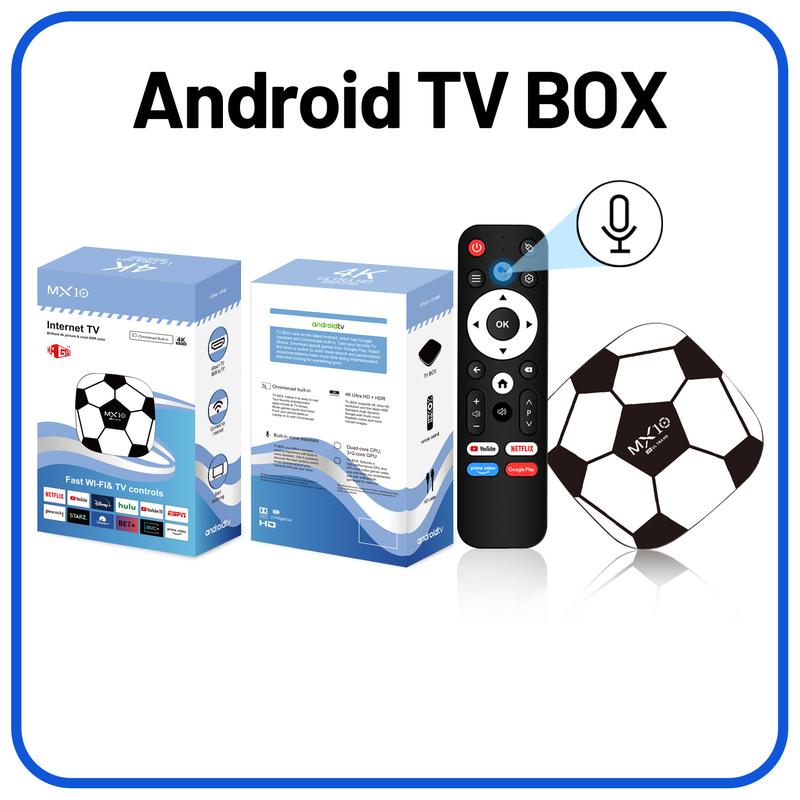 MX10 Z3 Bộ TV thông minh Android 13 hình quả bóng đá, Allwinner RK3228A, 1.5G,…