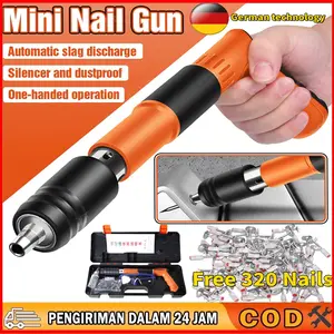COD Pi-stol Paku/P-istol Pengencang/Mesin Paku Beton/Alat Pelubang Alat Paku Dinding Alat Paku Dinding Beton Kuku Lurus Mini Alat Pist-ol Paku Din