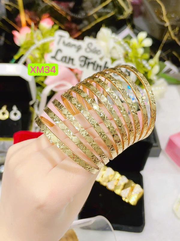 LanTrinh_ Ximen XM34 bộ vòng tay cao cấp sang trọng gồm 7 chiếc từ hội không xi không phai trắng - Phụ Kiện