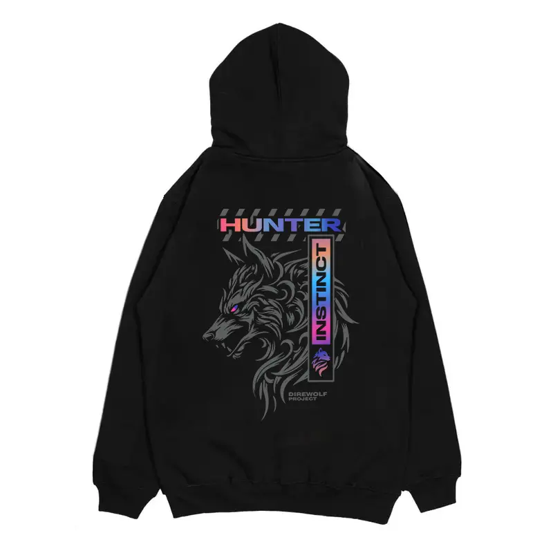 NASA IDOL Hoodie Reflektif Bercahaya Atasan Oversize Pria Hitam Dewasa Distro  Keren Premium E011 1