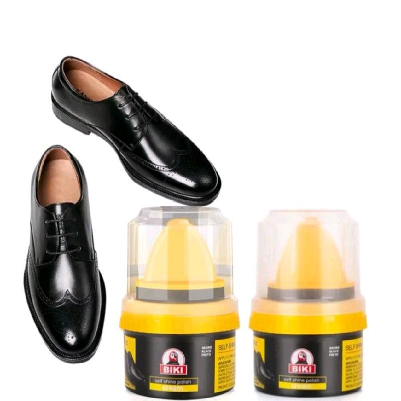 Xi Đánh Giày Đen 50ml Có Mút Tiện Lợi _ Làm Sạch; Dưỡng Bóng; Giữ Màu Giày Da Bền Đẹp