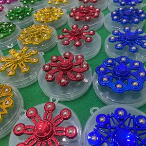 Spiner metalik ukuran besar warna warni unik
