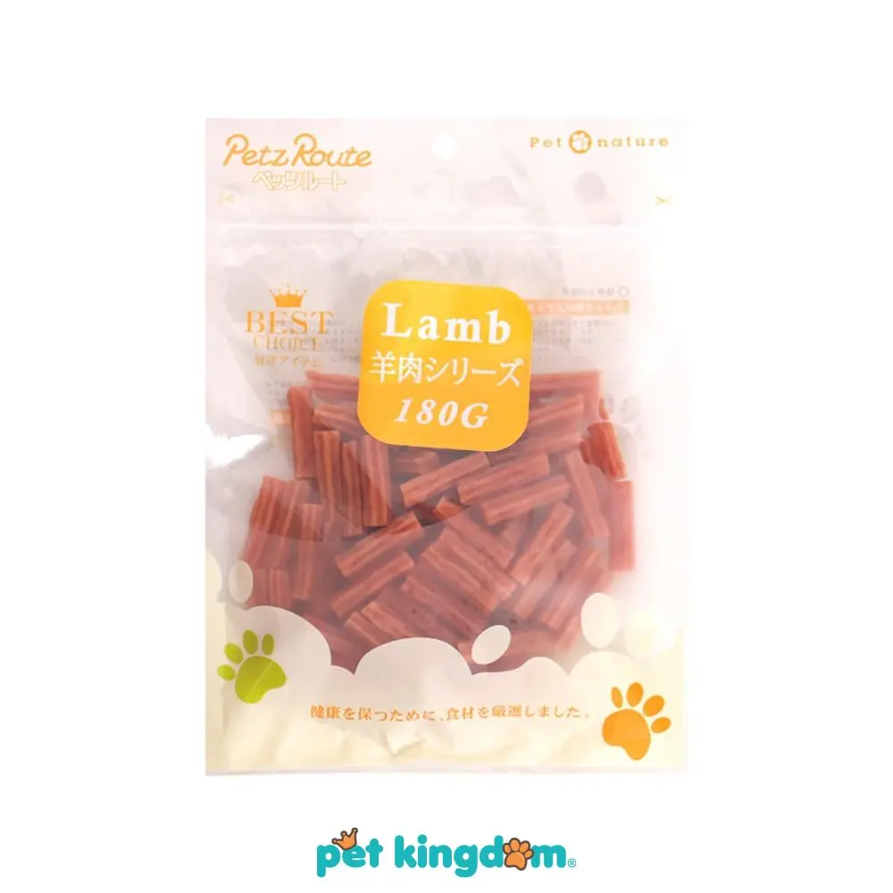 Pet Kingdom Petz Route 180 gr Camilan Anjing Lamb Twisted Stick Camilan Hewan Snack Anjing Dog Food Makanan Peliharaan Kudapan Anjing