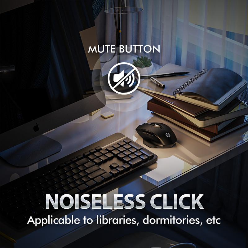 INPHIC PM6 Mouse Wireless Bluetooth Rechargeable 2.4G Office Silent Mouse Support PC Laptop Tablet Mouse Gaming 3