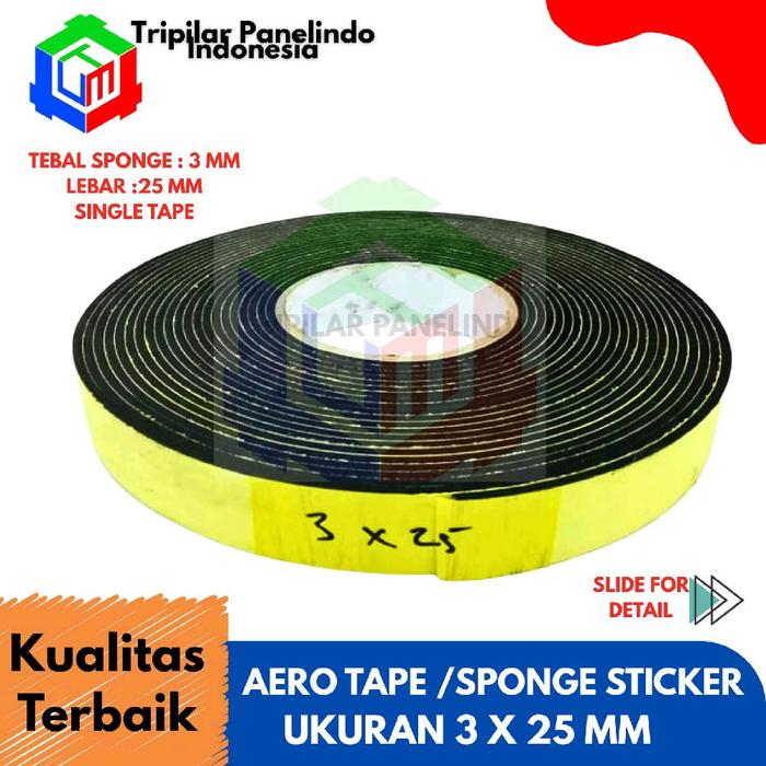 Jual Aerotape(Sponge Sticker) Uk. 3mm x 25mm x 10Mtr - Kab. Tangerang ...