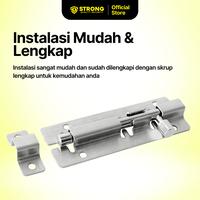 Gambar STRONG Door Bolt Grendel Slot Tebal Pintu Jendela Tahan Karat DB S01 4 Inch Stainless Steel dari Strong Hardware Shop Kota Administrasi Jakarta Barat 5 Tokopedia