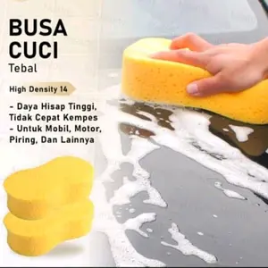 [1 Pcs] BISA COD Spons Busa Cuci Mobil Motor Piring Serbaguna Busa Foam Wash Tebal 8 Inch Jumbo