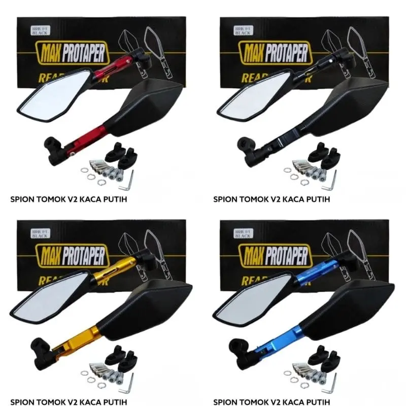 MaxProtaper Spion V2 Full CNC Original Kaca Putih Universal Nmax Aerox Lexi PCX Adv Vario Mio Beat Dll Bisa Semua Jenis Motor 0