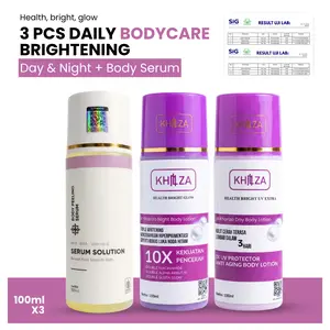 [ISI 3] Lotion 10x Dosting HB Kelupas BPOM Isi 3 Siang + Malam + Body Peeling Serum Gel AHA-BHA 100ml