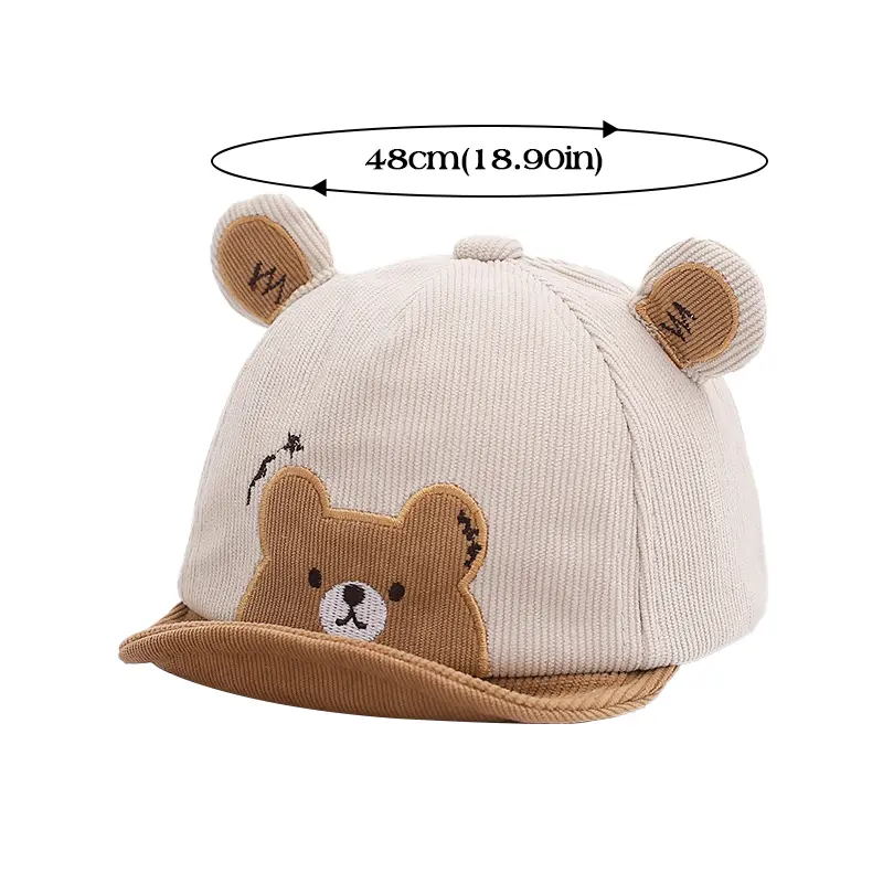 Mũ Bóng Chày Cho Em Bé Thiết Kế Hình Gấu Dễ Thương, Chất Liệu Cotton Thoáng Khí, Thích Hợp Cho Bé Trai Và Bé Gái Trẻ Sơ Sinh, Mũ Lưỡi Trai, Mềm Mại Và Thoải Mái, Mũ Chống Nắng Cho Trẻ Mới Biết Đi 8