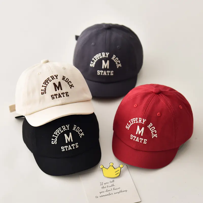 Mũ Bóng Chày Cho Em Bé Thiết Kế Dễ Thương, Thêu Chữ, Chất Liệu Cotton Thoáng Khí, Mũ Lưỡi Trai, Vành Ngắn, Có Thể Điều Chỉnh, Thích Hợp Cho Bé Trai Và Bé Gái Trẻ Sơ Sinh, Mũ Chống Nắng Cho Trẻ Mới Biết Đi 1