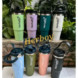 Termos Tumbler Vacuum Insulated Hot & Cold Handle jumbo Staiinless Steel 900 ML hlf