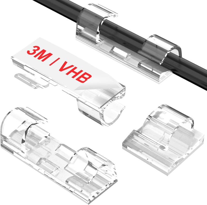 Adhesive Cable Clips Clear (20PCS, M), Upgraded Wire Holders - TikTok ...