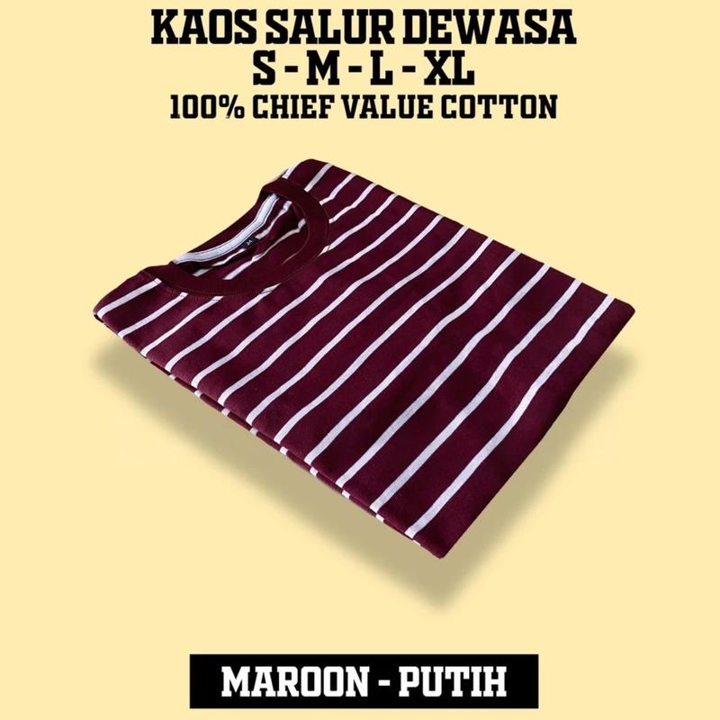 Product Introduction of Kaos Polos STRIPE Hitam Putih Dan warna lain nya kaos Pria Wanita 30s reaktif kaos Pendek Katun Lembut 19