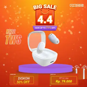 RECCI RT22 True Wireless Earphone Earbud Mini TWS Bluetooth | TWS Bluetooth compact and portable | Earphone Bluetooth