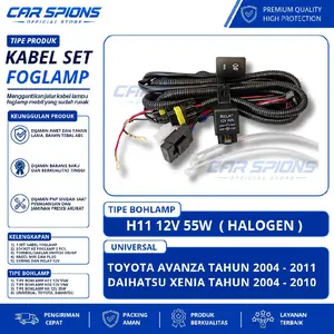 Jalur Kabel Lampu Foglamp Mobil Avanza Xenia Tahun 2004-2011 Jalur Kabel Foglamp Full Set Car