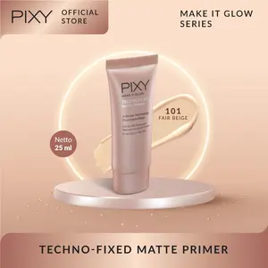 PIXY Make It Glow Techno Fixed Matte Primer 101 Fair Beige Wajah Extract