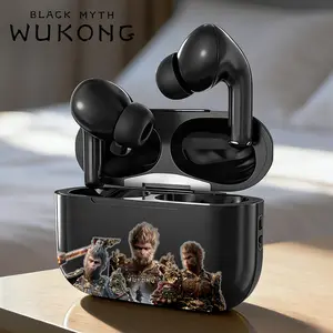 Black Myth Wukong DIY Tws Headphone Nirkabel Bluetooth Tahan Air dengan Pembatalan Bising & Kualitas Suara Hi-Fi untuk iPhone & Android Baterai 20 Jam Desain Kokoh Speaker