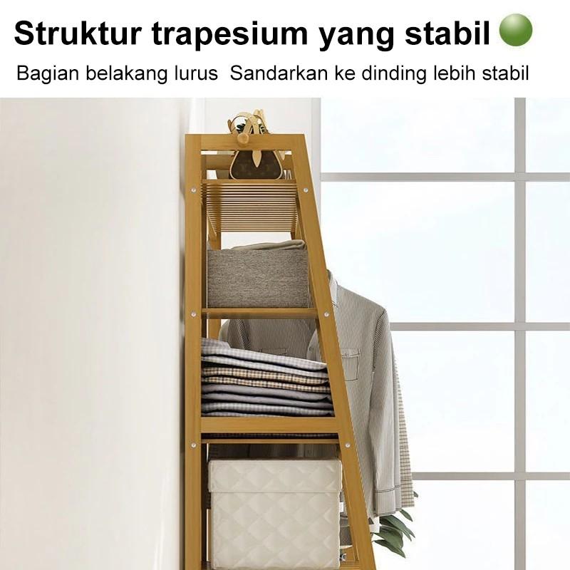 E-TIFE Rak Gantungan Baju / Rak Baju / Rak Pakaian / Gantungan Baju Berdiri / Rak Baju Celana / Rak Susun 5