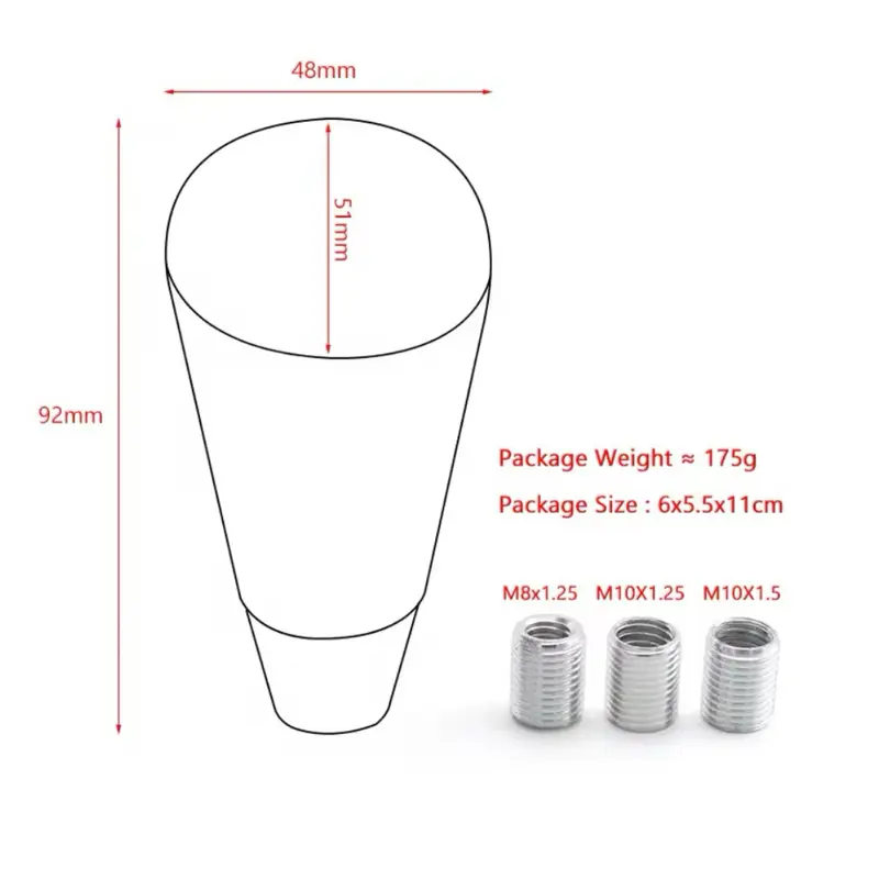 Gear Shift / Knob Persneling Momo Motif Kayu dan Karbon Mobil Manual Universal Car Kendaraan 1