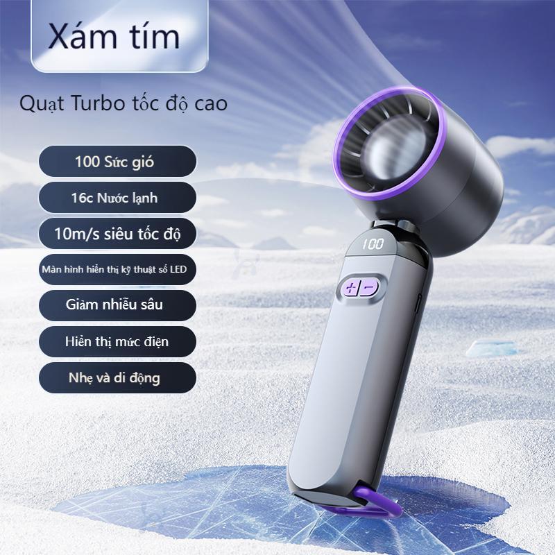 Quạt Cầm Tay Cầm Tay Mini Quạt Turbol Tốc Độ 100 Bánh Răng Có Thể Sạc Lại USB Quạt Bỏ Túi Nhỏ Có Đèn LED ZOLURA