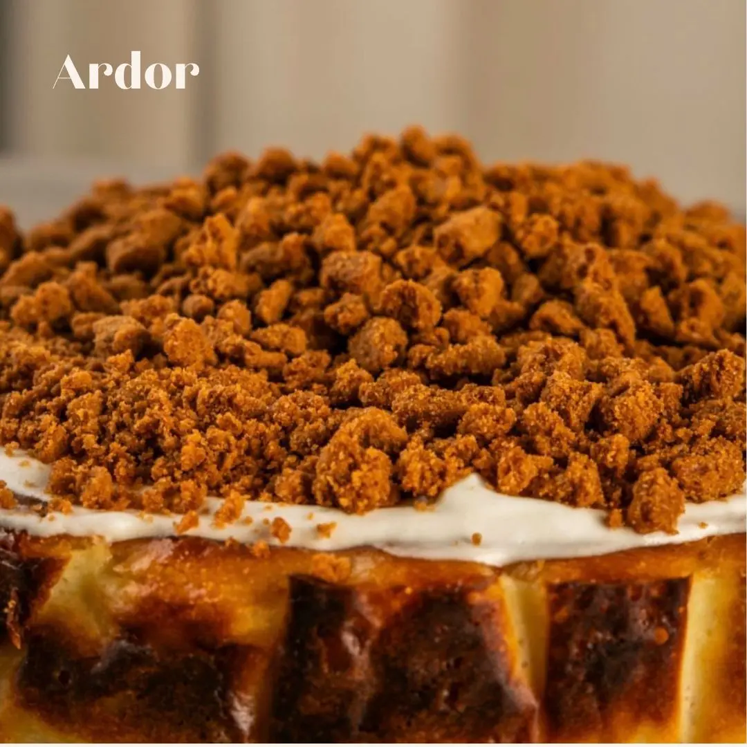 Ardor 6" Speculoos Burnt Cheesecake - Caramelised cheesecake with Crunch of Lotus Speculoos biscuits Dessert Physical Voucher