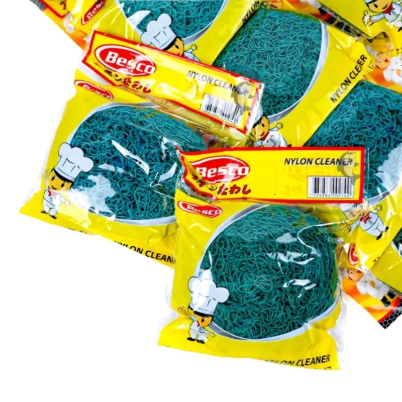 Jaring Sabut Cuci Piring Super Bersih - Bahan NYLON Hijau - 40gr jala  cuci 4
