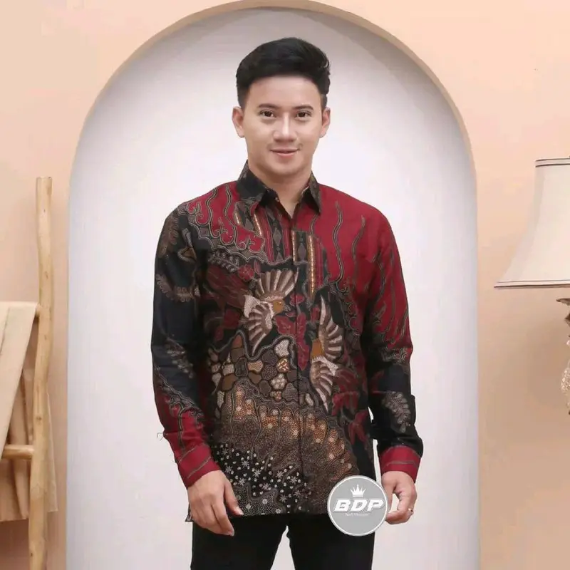 Kemeja Batik Terbaru Kekinian Lengan Panjang Premium Size M L XL XXL Batik Printing Pekalongan Pria arkanza 3
