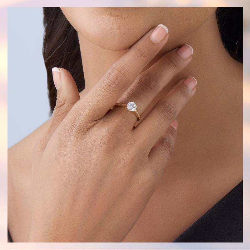 Product Introduction of Nhẫn Đính Hôn Moissanite Tổng Hợp, 0,5 / 1,0 Carat, Dành Cho Nữ, Với Giấy Chứng Nhận, Thích Hợp Làm Quà Tặng Kỷ Niệm Và Sinh Nhật, Chỉ 186 6