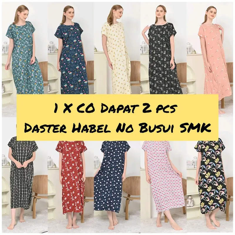 Daster Habel No Busui Semata Kaki dapat 2pcs bisa milih motif 0