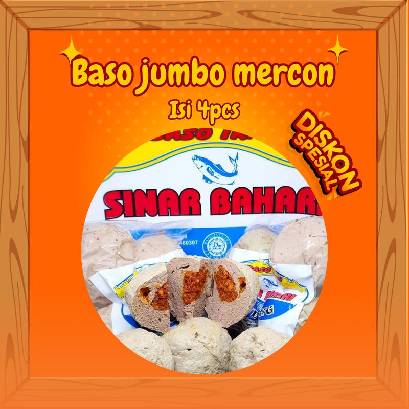 Baso Ikan Sinar Bahari Isi Cabe mercon 4pcs Pedas Seafood - Shop ...