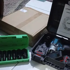 [Hanya Ganti Tidak Perbaiki]Impact wrench Cordless 588V 980NM Brushless bor impact baterai mesin impact buka baut Cordless Electric Wrench Rechargeable Torsi besar Mesin Bor