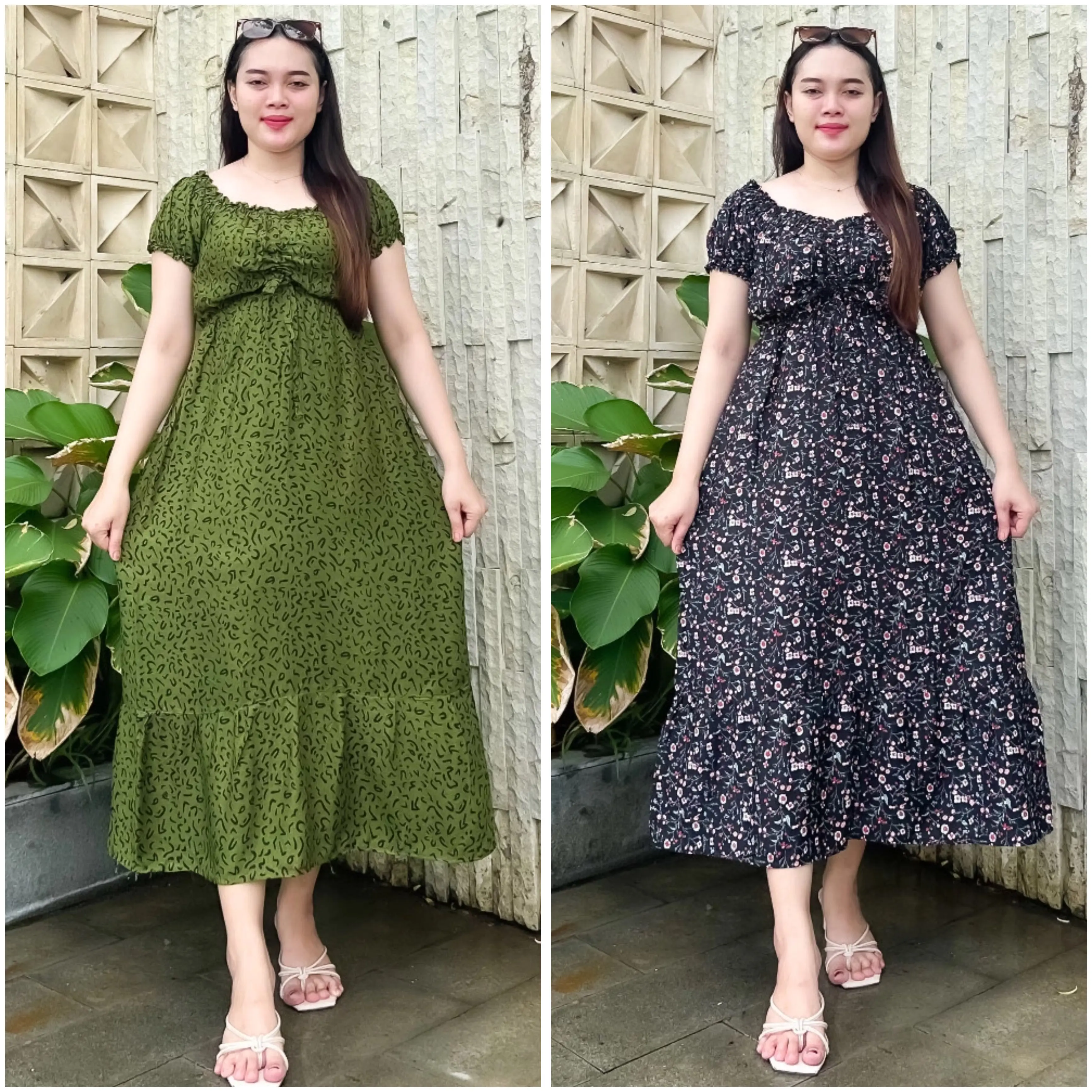 Dres Casandra Motif Rayon Bali
