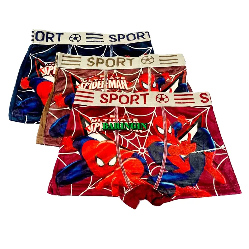Boxer Fashion Anak Cowok Isi 12 PCS-Celana Dalam Anak Motif Karakter Katun Pakaian 5