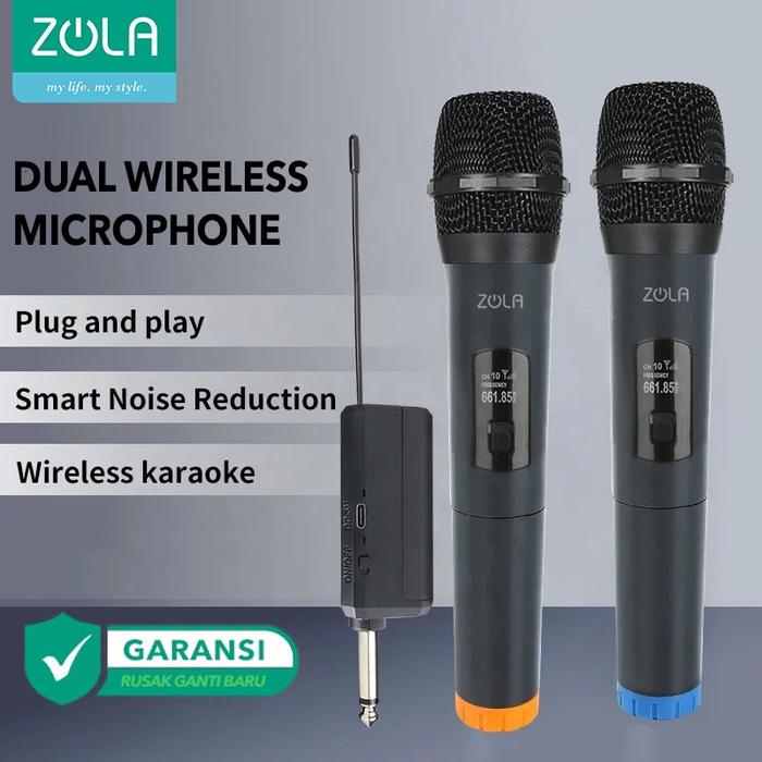 Gambar Zola Mic Wireless Microphone Dynamic Handheld Microphone Karaoke Microphone Mic with Rechargeable Receiver dari Zola Indonesia Kota Administrasi Jakarta Barat Tokopedia