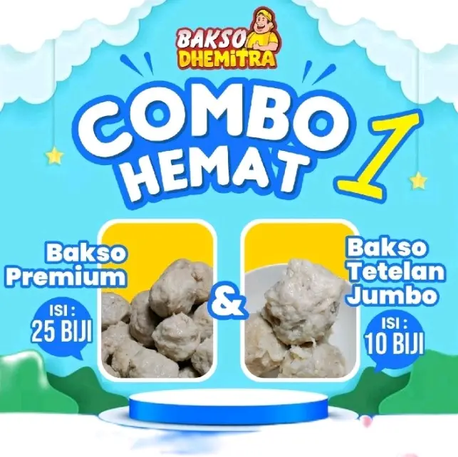Paket Bakso original isi 25 & tetelan jumbo isi 10 pcs Food Instan Pedas Makanan