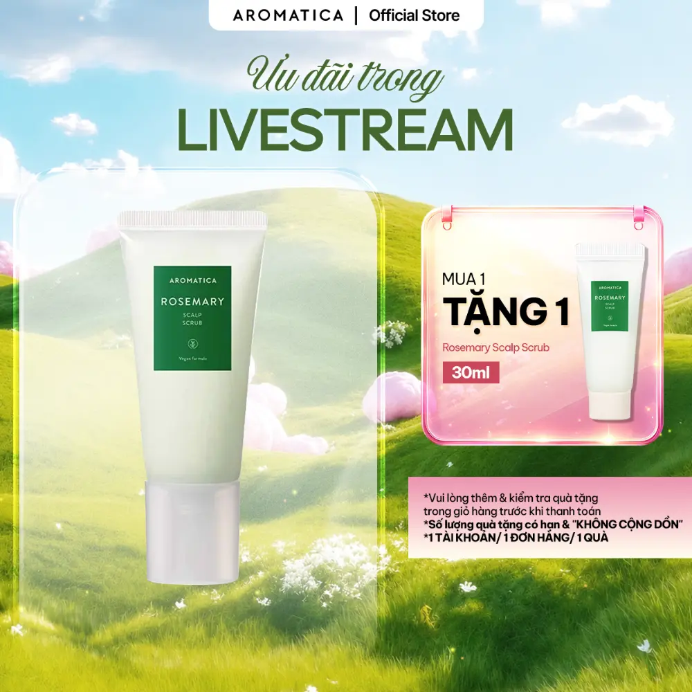 Tẩy Tế Bào Chết Da Đầu Aromatica Rosemary Scalp Scrub 165g