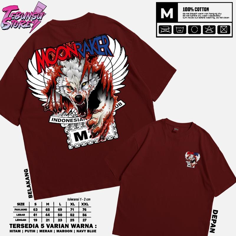 Kaos MOONRAKER / Vol 03 / Kaos Keren MOONRAKER GANK / Bahan Cotton Combed 30s / Sablon Plastisol dan DTF Printing / T-Shirt Distro Pria dan Wanita / Gratis Ongkir / Baju Santai / Kaos Oblong / Atasan Pria / Panjang 63cm hingga 76cm High Oversize Variasi 1