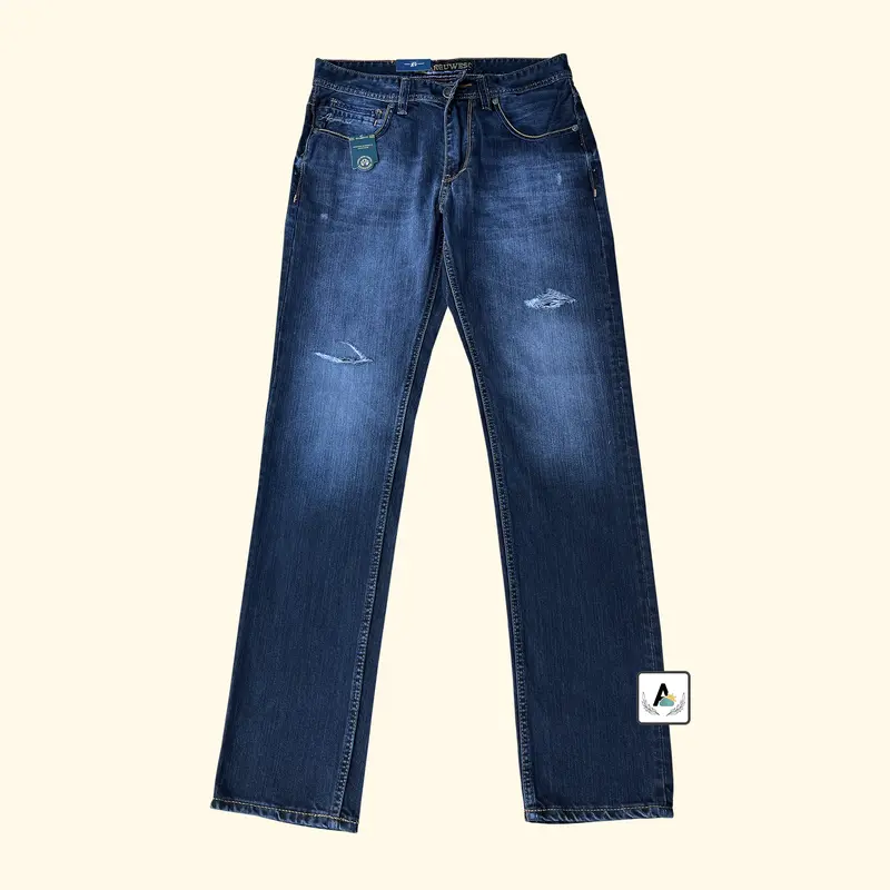 Celana Denim Pria Panjang Sobek Arguweso Casual Retro Jeans 0