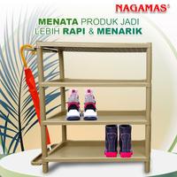Gambar NAGAMAS Rak Sepatu Premium Sakura Besar 4 Susun / Rak Sepatu 4 Susun / Rak Serbaguna Plastik dari Nagamas Official Store Kota Tangerang 4 Tokopedia