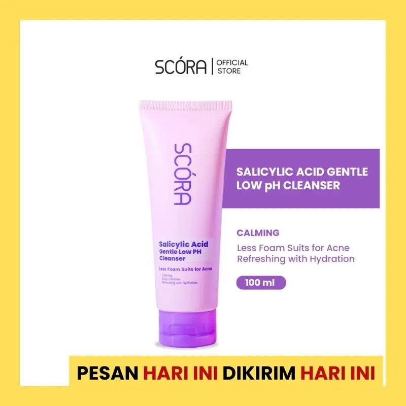 SCORA 1% Salicylic Acid Gentle Low pH Cleanser - Pembersih Wajah Gentle untuk Muka Berminyak dan Bruntusan 4