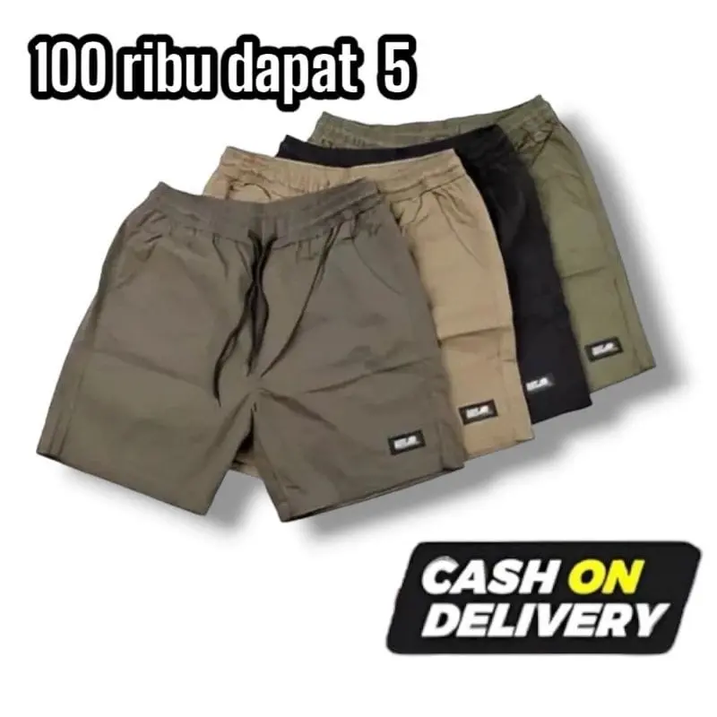 Promo Hemat 100rb Dapat 5pcs Boardshort Pendek Celana Distro Pria Wanita Keren Lembut Unisex Dewasa Boxer Santai
