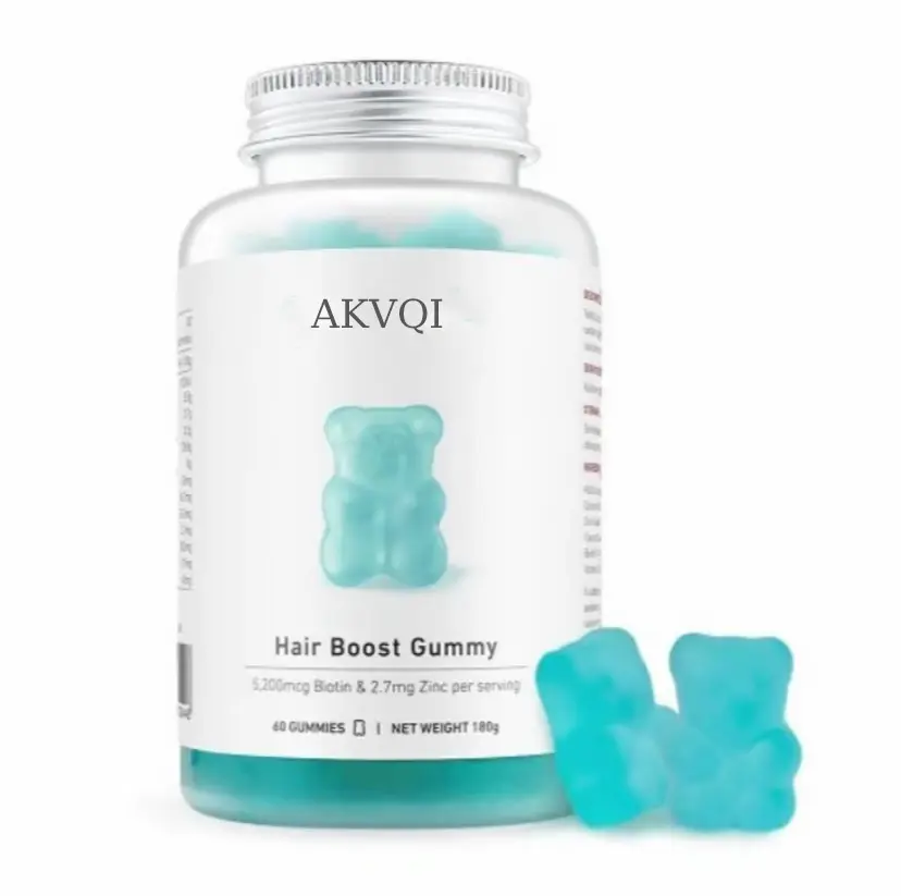 Biotin-Infused Hair Gummies (60 Pack) – Promotes Growth, No Sugar, Low Fat