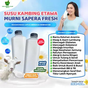 Sapera Susu Kambing Asli Murni 950 ml Perbotol Segar Tanpa Campuran Kaya Nutrisi Alami Cocok untuk Anak Dewasa dan Lansia