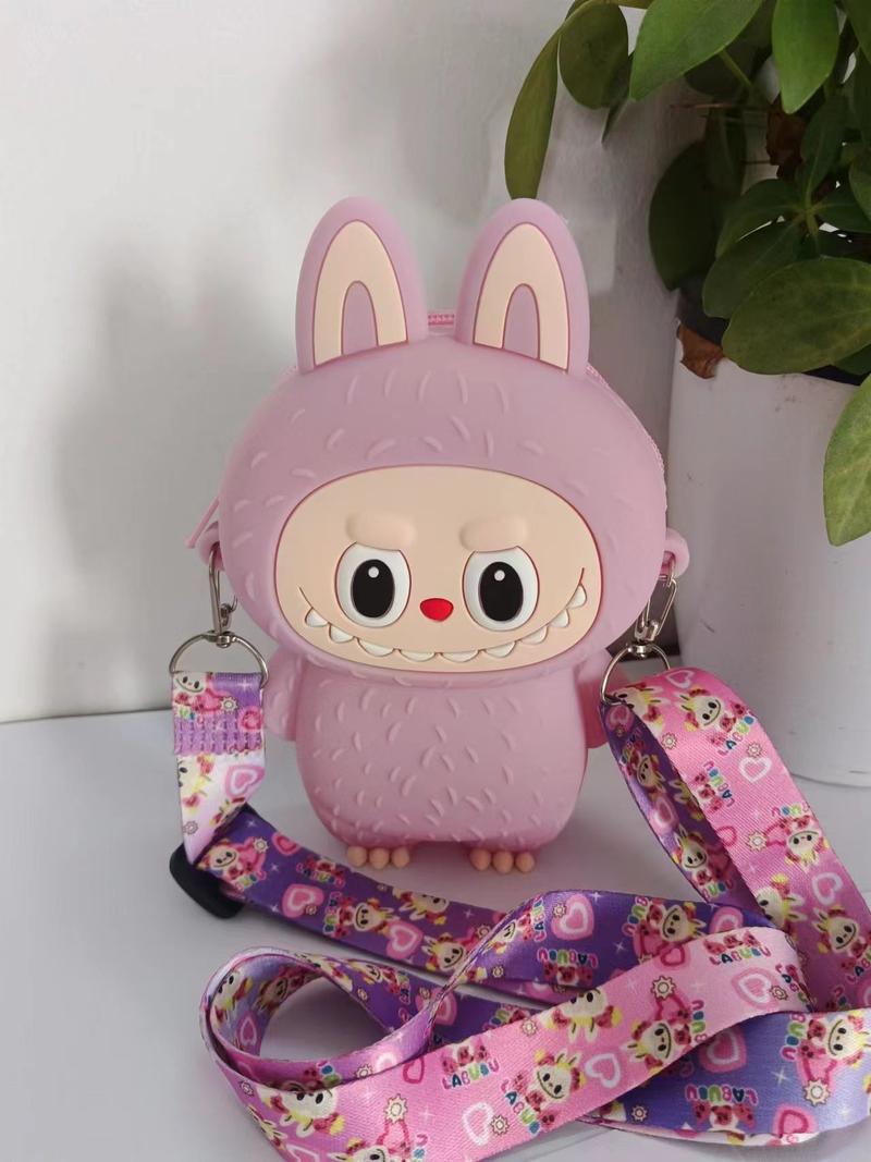 Product Introduction of New Labubu Children's Change Cute Baby Bag Cartoon Cute Silicone Bag Exquisite and Versatile Travel Accessories Crossbody Bag 2